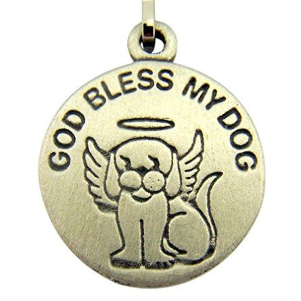 GOD BLESS MY DOG ST FRANCIS CHARM - Picture 2 of 3